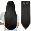 6 Piece 16 Clips 23inch Straight Wig Hair Extensions For Women